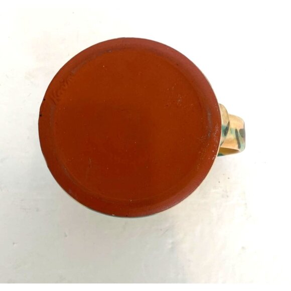 Karin Kraemer Floral Studio Pottery Coffee Mug Cup Majolica Tulips Duluth - Picture 7 of 8